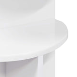 Side Table High Gloss White 39.5 x 55 cm Engineered Wood 8001023