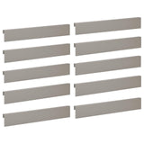 Garden Cover Profile 10 pcs 100 x 5 x 15 cm Weathering Steel 8012947