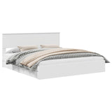 Storage Bed with Headboard White 180 x 200 cm Engineered Wood 3410770