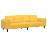 Fabric Sofa with Cushion Light Yellow Corduroy fabric 3335106
