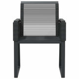 Garden Chairs 4 pcs Black Poly Rattan 4008114