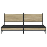 Metal Bed Frame without Mattress Sonoma Oak 200x200 cm 3301394