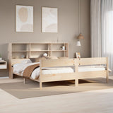Bookcase Bed without Mattress 180x200 cm Super King Solid Wood Pine 3322978