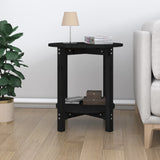 Coffee Table Black 55x60 cm Solid Wood Pine 822356
