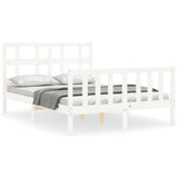 Bed Frame without Mattress White 120x200 cm Solid Wood Pine 3193007