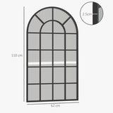110 x 62 cm Arched Decorative Wall Mirror for Bedroom Living Room, Modern Window Bathroom Mirror for T3398P344241