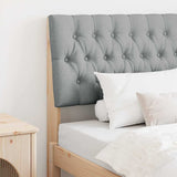 Upholstered Headboard Light Grey 90 cm Solid Pine Wood 879359