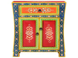 Hand Painted Sideboard 54x30x74 cm Solid Wood Mango 352053