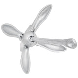 Folding Anchor Silver 4 kg Hot Dip Galvanized Cast Iron 94270