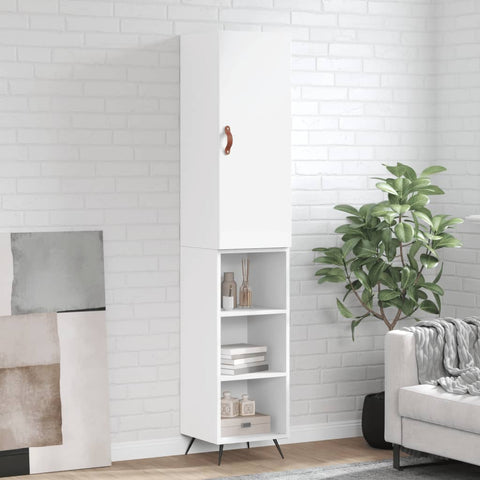 Highboard White 34.5x34x180 cm Engineered Wood 3198953