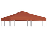 2-Tier Gazebo Top Cover 310 g/m 3x3 m Terracotta 46616