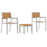 Garden Dining Set 3 pcs Brown 3334841