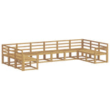 Outdoor Sofa Set 10 pcs White Solid Acacia Wood 3388278