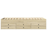 Daybed with Drawers without Mattress Sonoma Oak 90x200 cm 3280876