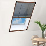 Plisse Insect Screen for Windows Aluminium Brown 80x160 cm 148658