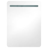 Bathroom Cabinet White and Oak MDF in melamine finish, glass Medium 326508
