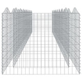 Arched Gabion Raised Bed 800x100x100 cm Galvanised Iron 153557