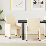 Dining Chairs with Wheels 2 pcs Cream 57 x 66 x 94 cm 42017803