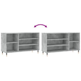 Shoe Cabinet Concrete Grey 102x36x60 cm Engineered Wood 831408