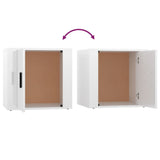 Bedside Cabinets 2 pcs High Gloss White 50x39x47 cm 816693