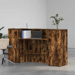 Reception Desk Smoked Oak 180x50x103.5 cm Engineered Wood 3324209