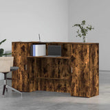 Reception Desk Smoked Oak 180x50x103.5 cm Engineered Wood 3324209