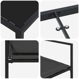 Garden Dining Set Folding 5 pcs Black Textilene and steel 3379333