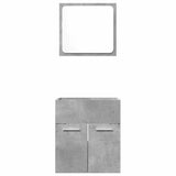 2 Piece Bathroom Furniture Set Concrete Grey Engineered Wood 856368