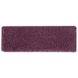 Stair Mats 15 pcs 65x21x4 cm Dark Purple Rectangular Edge 326205