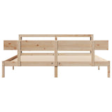 ZNTS Bed Frame without Mattress 180x200 cm Super King Solid Wood Pine 3305806