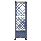 Raised Bed with Trellis and Roof Grey 124 x 40 x 129 cm PP 3423011