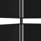 6-Panel Room Divider Black 300x200 cm Fabric 350241