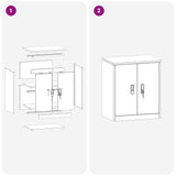 Storage Cabinet White 60 x 40 x 70 cm Steel 891723