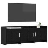 TV Cabinet 130 x 33 x 47 cm Black Oak Engineered Wood 8011196