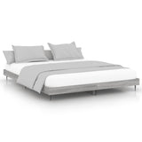 Bed Frame without Mattress Grey Sonoma 160x200 cm Engineered Wood 832235
