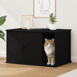 Cat House Black 85 x 55 x 50 cm Engineered Wood 8000735