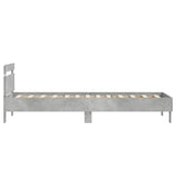Bed Frame without Mattress with LED Lights Concrete Grey 90x190 cm Single 838746