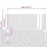 Welded Wire Fence with Post 10 x 0.5 m 3336434