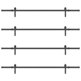 Sliding Door Hardware Kit 427 cm Steel Black 3295740