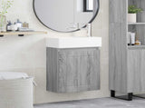 Bathroom Vanity Unit with Tap Grey Sonoma 45.5 x 25.5 x 84 cm 889497