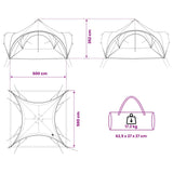 Party Tent with Roof Grey and Orange 500 x 500 x 350 cm 42028609