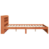 Bed Frame with Headboard 2 pcs Wax Brown Solid Pine Wood 3422727