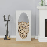 Firewood Rack White 50x23x100 cm Cold-rolled steel 864182