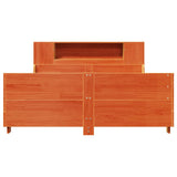 Bed Frame without Mattress Wax Brown 120x190 cm Small Double Solid Wood Pine 3323781