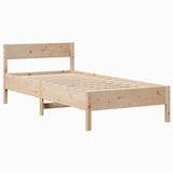 Bed Frame without Mattress 75x190 cm Small Single Solid Wood Pine 3306951