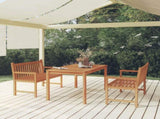 Garden Dining Set Teak Fine sanded teak hardwood Medium Durable 3157150