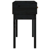 Console Table Black 76.5x40x75 cm Solid Wood Pine 821753