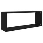 ZNTS Wall Cube Shelf 6 pcs Black 60x15x23 cm Engineered Wood 807138