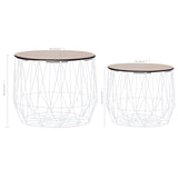Coffee Table 2 pcs White 287662