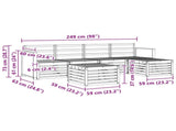 Outdoor Sofa Set 6 pcs Natural 3384250